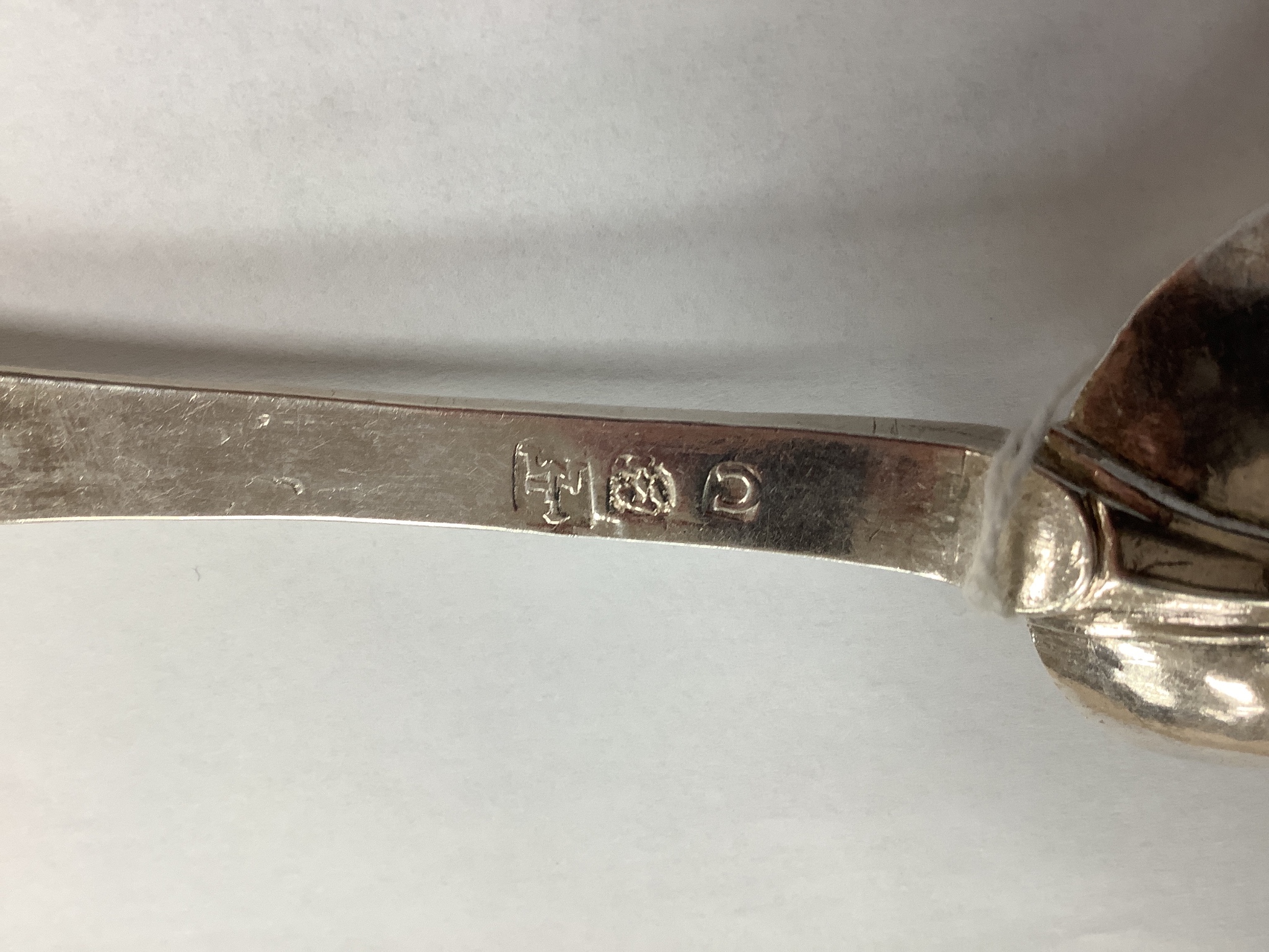 An early 18th century continental? white metal trefid spoon